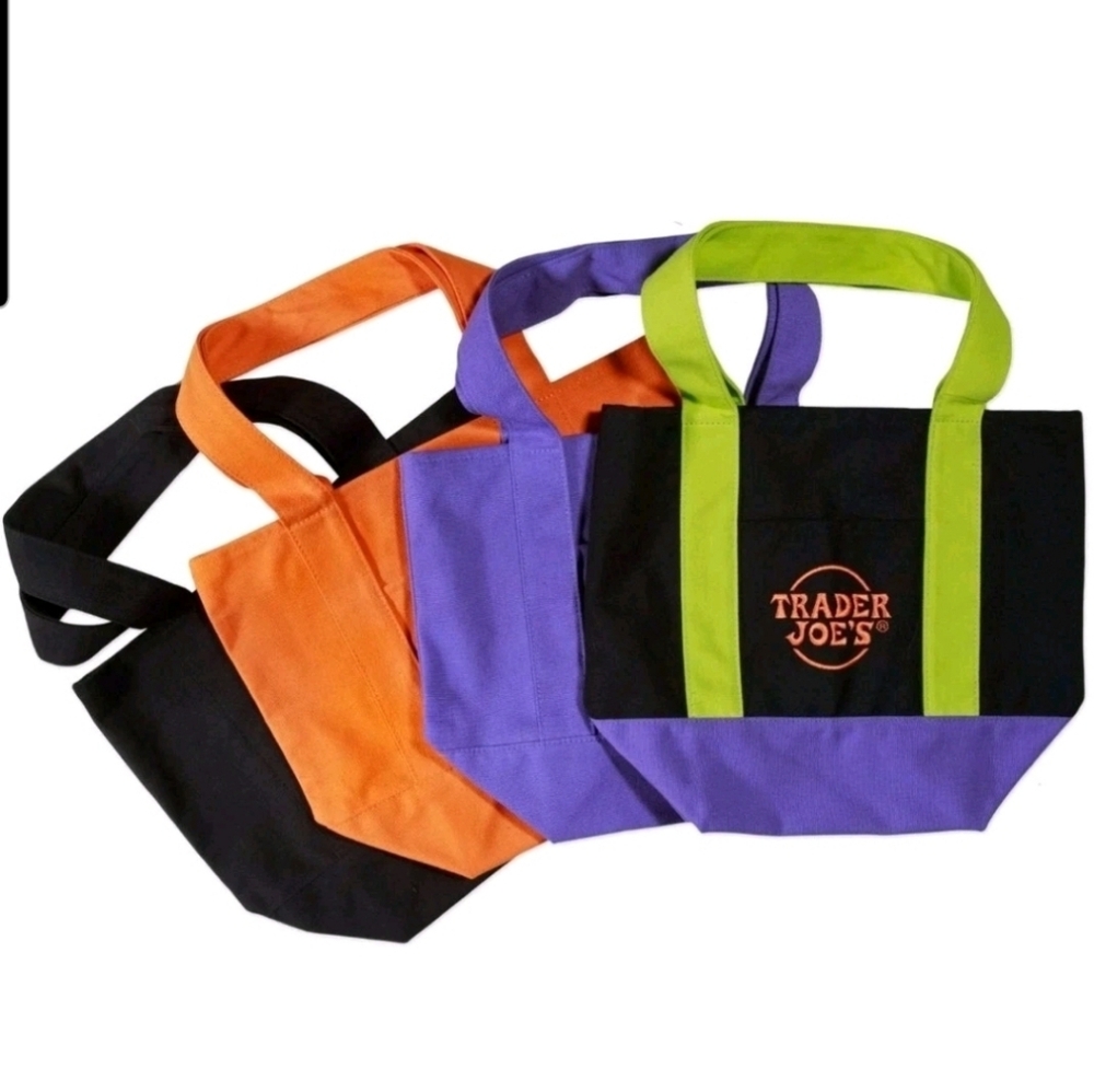 Trader Joe's Colorful Tote Bag Set